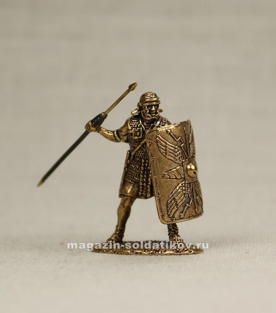 Римский легионер с пилумом (сверху) 40 мм, Седьмая миниатюра