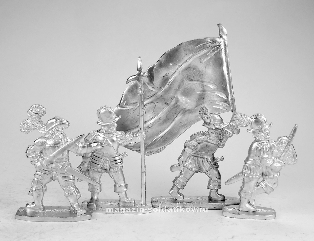 Набор солдатиков "Пешие испанцы", XVI век, 40 мм. Дополнение, Три богатыря
