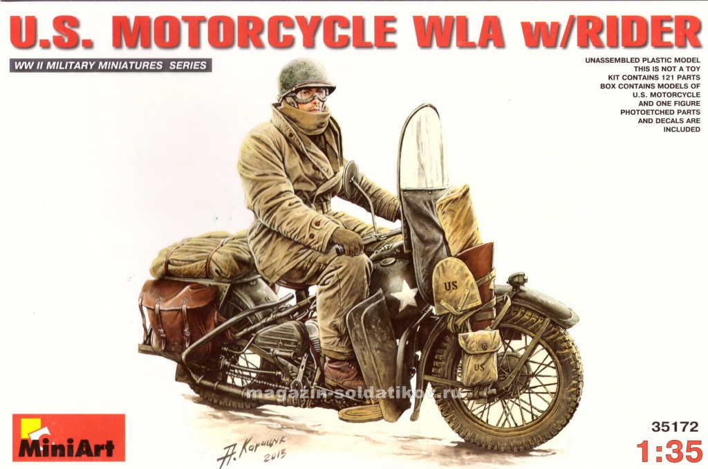 U.S. Motorcycle WLA with rider