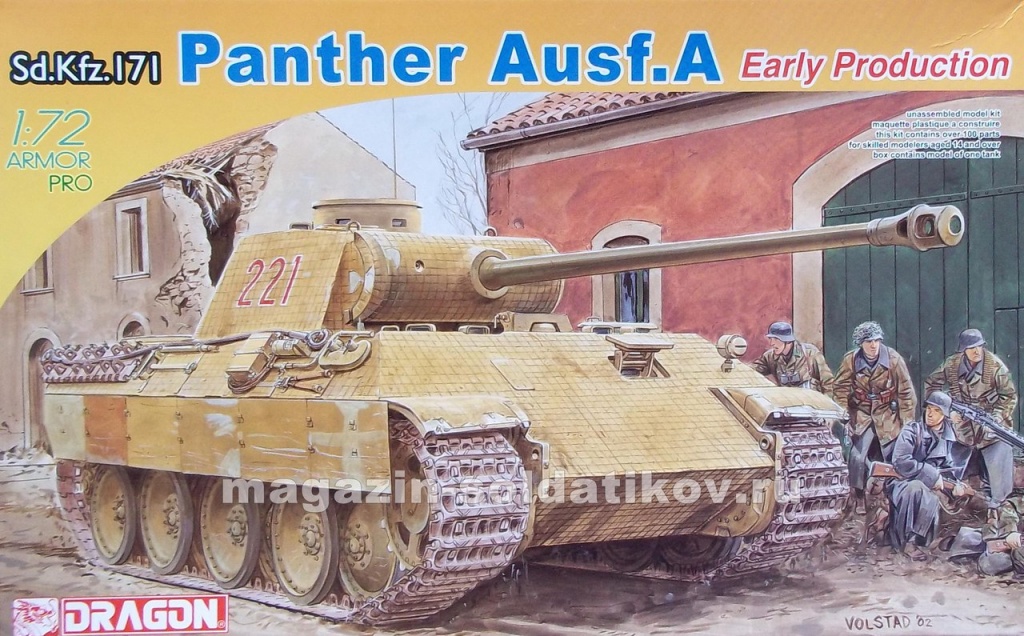 Д Танк PANTHER Ausf.A РАННИЙ(1/72) Dragon