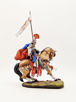 Миниатюра из олова Конный рыцарь ордена Меченосцев, 54 мм, Студия Большой полк