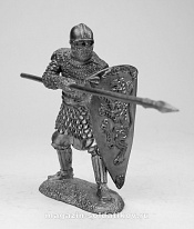 Миниатюра из олова Тяжеловооруженный русский дружинник, XIII век, 54 мм, Солдатики Публия - фото