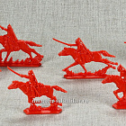 Солдатики из пластика Первая конная (6 шт, красный, пластик) 54 мм, Воины и битвы
