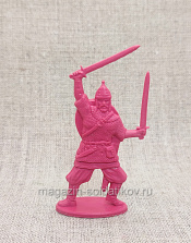 Солдатики из пластика Обоерукий мечник (красный), Воины и битвы - фото