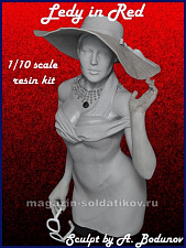 Сборная миниатюра из смолы Lady in Red, 1/10, Legion Miniatures - фото