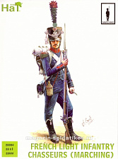 Солдатики из пластика Napoleonic French Chasseurs Marching 28 mm, Hat - фото