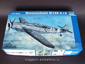 Сборная модель из пластика Самолет Мессершмитт Bf - 109 G-10 1:24 Трумпетер - фото