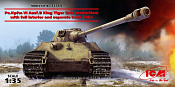 Сборная модель из пластика Немецкий танк Pz.Kpfw.IV Ausf.B. «Королевский Тигр» (позднего производства) II МВ (1/35) ICM - фото