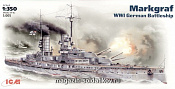 Сборная модель из пластика S.005 Линейный крейсер «Маркграф» (1/350) ICM - фото