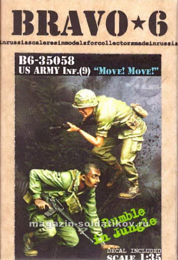 Сборная фигура из смолы US Army Infantry (9) Move! Move! (1/35), Bravo 6