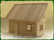 Сборная модель из дерева Русская изба №2 (1/35) Бастион35 - фото