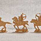 Монголы.Конные лучники (6 шт, пластик, песочный), Воины и битвы