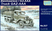 Сборная модель из пластика Советский грузовик ГАЗ-ААА UM (1/72) - фото