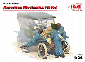 Сборные фигуры из пластика Американские механики 1910-е гг, 1:24, ICM - фото