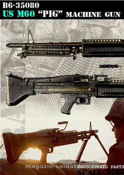 Сборная миниатюра из смолы US M60 Pig Machinegun (1/35), Bravo 6