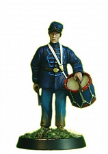 Сборная миниатюра из металла Федеральная пехота. Барабанщик (40 мм) Драбант - фото