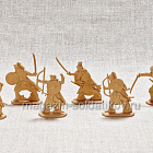 Монголы. Пешие воины (8 шт, пластик, песочный), Воины и битвы