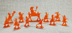 Ацтеки. Царское шествие. (11шт., пластик, оранжевый), 54 мм, Воины и Битвы