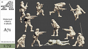 Сборные фигуры из смолы Мотострелки в атаке, 1:72, Alex miniatures - фото