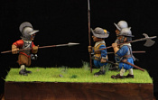 Тридцатилетняя война 1618-30: Европейская пехота №1 - комплект шаржевых фигур из 4-х штук - фото