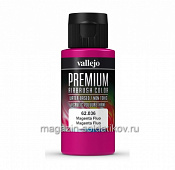 Краска акрил-уретановая Vallejo Premium, Маджента флуоресцентная 60 мл, Vallejo Premium - фото