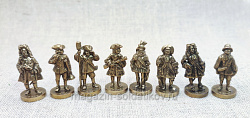 Фигурки из бронзы Охотники на пиратов (8 шт) 35 мм, Unica