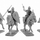 Фигурки из смолы Нормандские всадники, набор №2, 4 фигуры, 28 мм, V&V miniatures