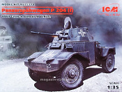 Сборная модель из пластика Panzerspahwagen P 204 (f), Германский бронеавтомобиль ІІ МВ (1/35) ICM - фото
