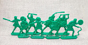 Балеарские Пращники, 8 шт, пластик (зеленый), 54 мм, Воины и Битвы - фото
