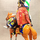 Гусар с дамой на коне, цветная полимерная глина