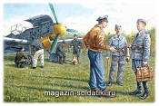 Сборные фигуры из пластика Наземный персонал ВВС Германии (1939-1945) (1/48) ICM - фото