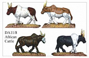 Фигурки из металла DA 118 Африканские буйволы, 28 mm Foundry - фото