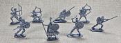 Пешие амазонки (8 шт, серебро, пластик), 54 мм, Воины и Битвы - фото