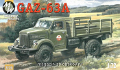Сборная модель из пластика Советский грузовой автомобиль ГАЗ-63А MW Military Wheels (1/72) - фото