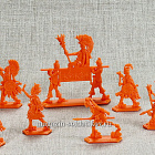 Ацтеки. Царское шествие. (11шт., пластик, оранжевый), 54 мм, Воины и Битвы