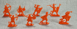 Солдатики из пластика Инки. Выпуск 1, 54 мм (8 шт, пластик, оранжевый) Воины и битвы