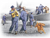 Сборные фигуры из пластика Пилоты и техники ВВС Великобритании (1/48) ICM - фото