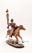 Миниатюра из олова Мамелюк с бунчуком (конная фигура), 54 мм, Большой полк - фото