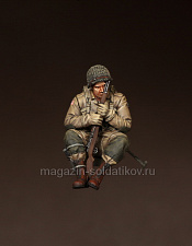Сборная фигура из смолы SM 3580 Парашютист США на Шермане, 1:35, SOGA miniatures - фото