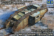 Сборная модель из пластика Британский танк MK II «Самка», Битва Аррас период 1917 года, 1:72, Master Box - фото