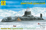 Сборная модель из пластика Атомный подводный крейсер «Дмитрий Донской» 1:700 Моделист - фото