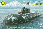 Сборная модель из пластика Атомный подводный крейсер «Омск» 1:700 Моделист - фото