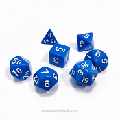 Набор из 7 кубиков для ролевых игр (синий) Звезда - фото