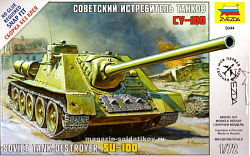 Сборная модель из пластика Советская САУ «СУ-100» 1:72, Звезда