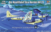 Сборная модель из пластика Самолет De Havilland Sea Hornet NF.21 (1:48) Трумпетер - фото
