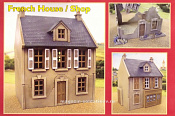 Сборная модель из пластика French house/shop 1:72, Valiant Miniatures - фото