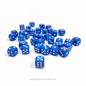 Набор из 36 кубиков D6 (синий) Звезда - фото