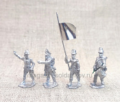 Сборные фигуры из металла Португальский легион Великой Армии, ком.группа, 28 мм, Figures from Leon - фото