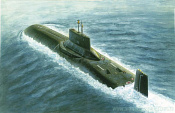 Сборная модель из пластика Подводный ракетный крейсер «Тайфун» 1:700 Моделист - фото