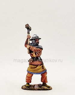Миниатюра из олова Германский рыцарь XII-XIII вв., 54 мм, Студия Большой полк